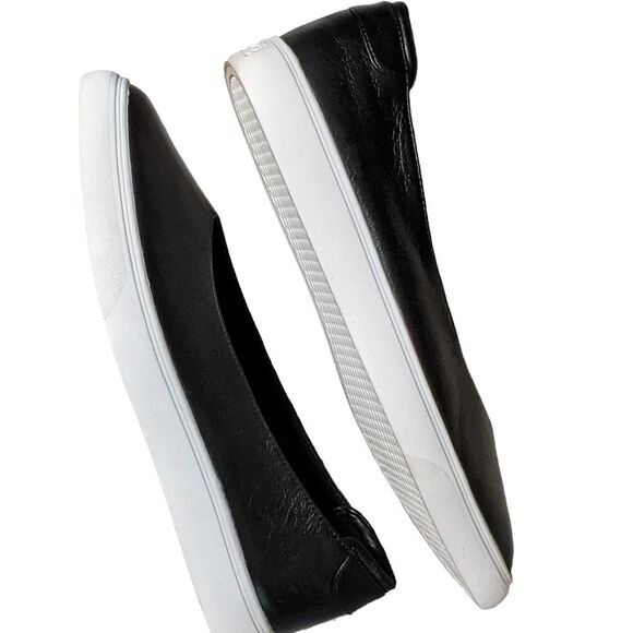 J/Slides Gwen black leather platform slip on sneaker loafer size 11M - Picture 5 of 10